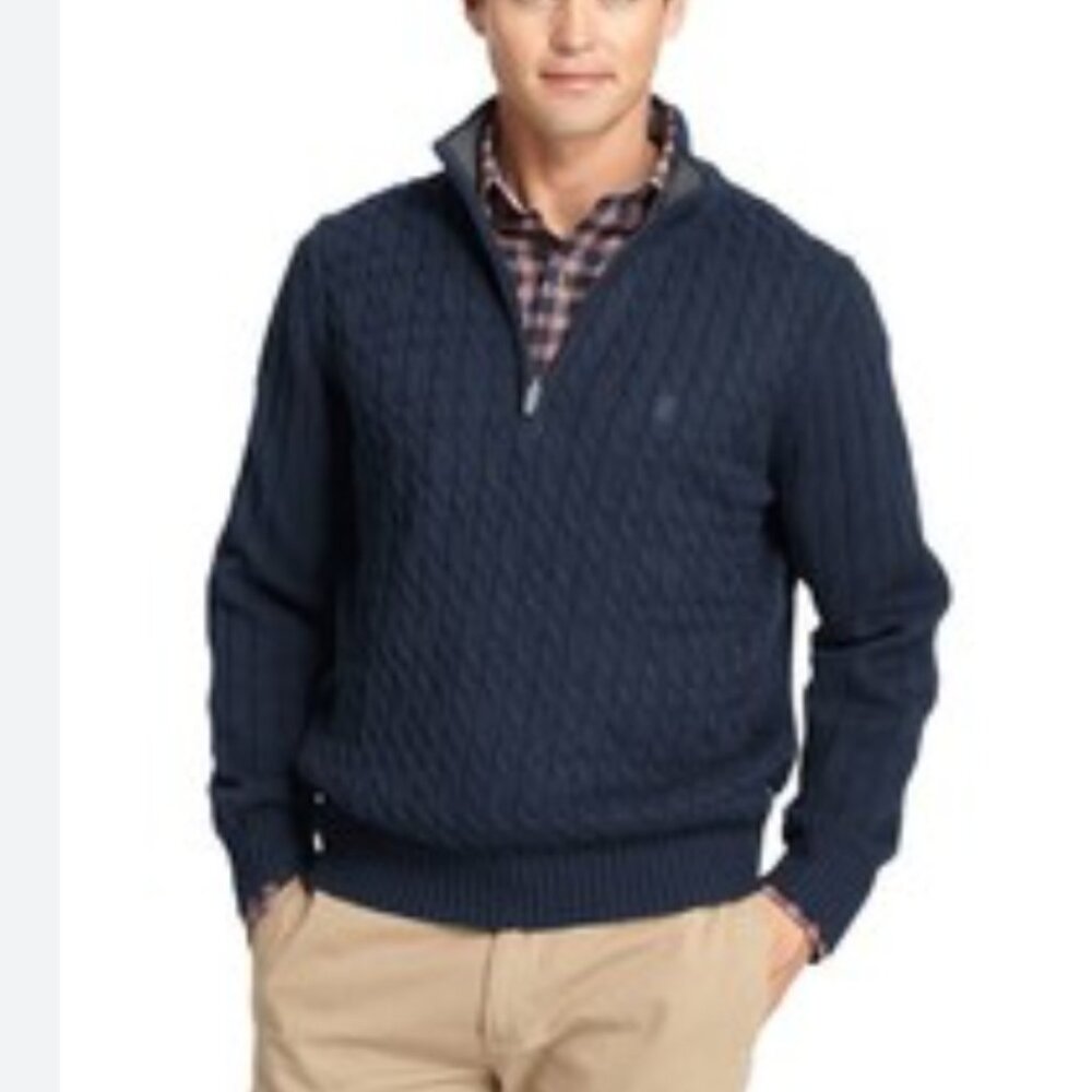Izod charcoal cable sweater